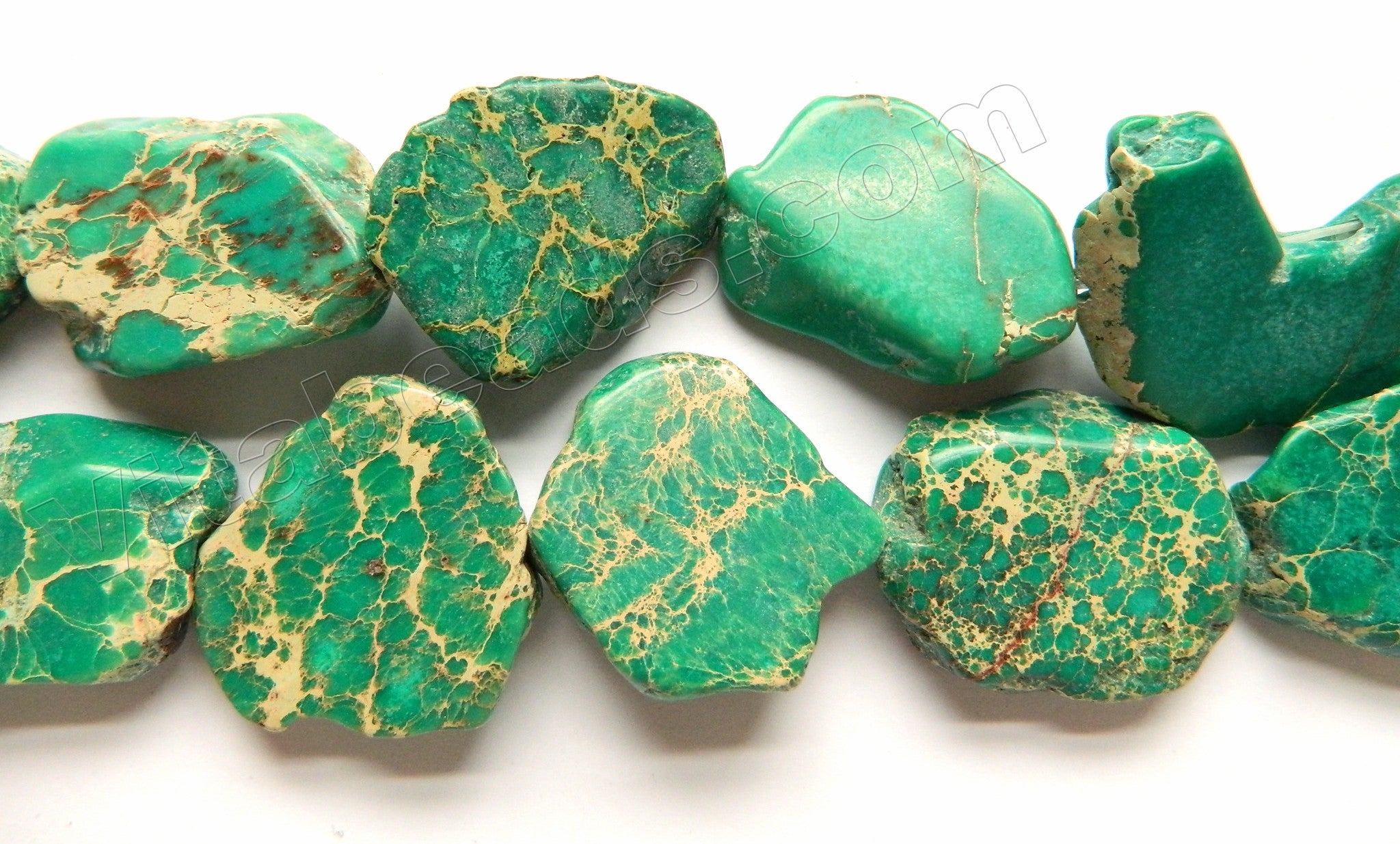 Bright Green Impression Jasper  -  Irregular Slabs 16"