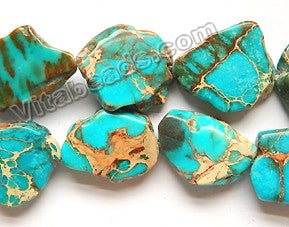 Dark Aqua Impression Jasper  -  Irregular Slabs 15"