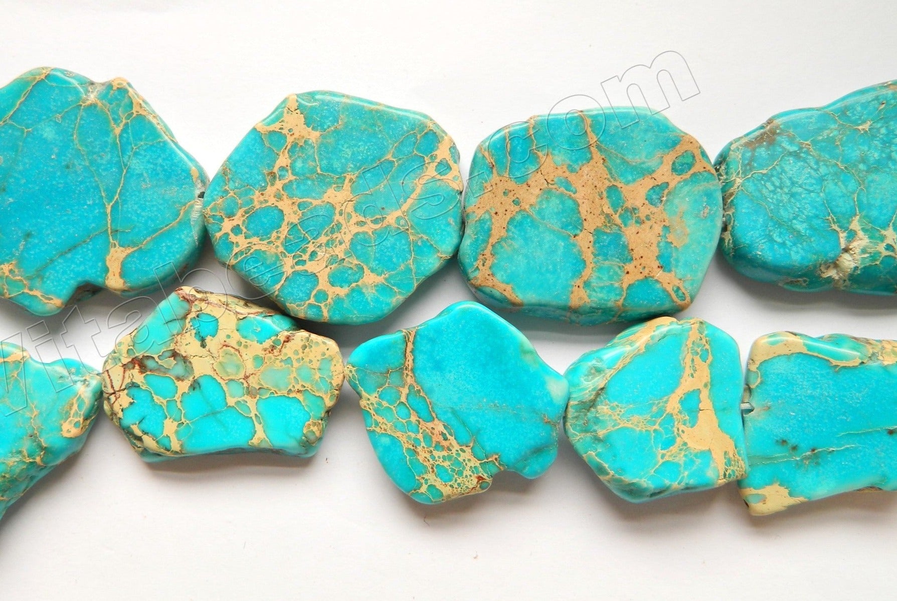 Bright Aqua Impression Jasper  -  Irregular Slabs 15"