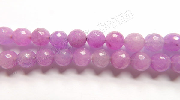 Light Purple Lavender Jade  -  Faceted Round  16"