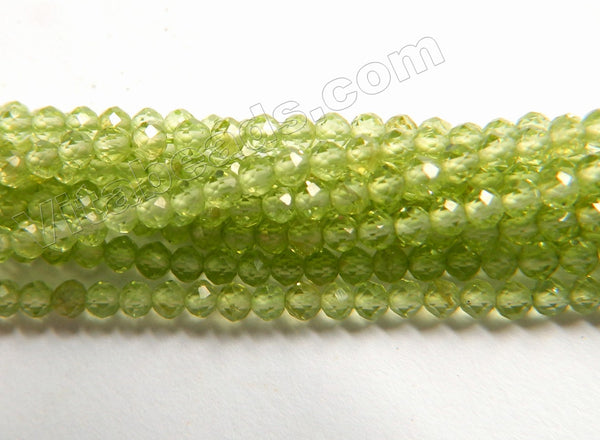 Peridot Natural A  -  Small Faceted Round  16"