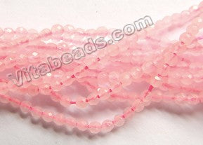 Rose Quartz Natural A  -  Small Faceted Round  15"
