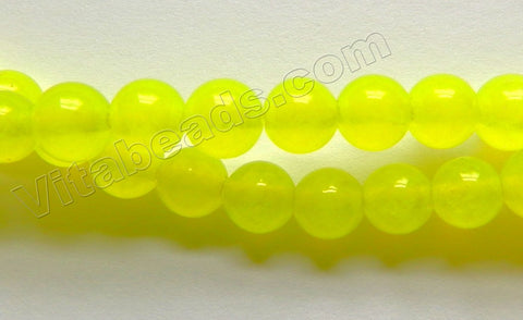 Neon Yellow Jade  -  Smooth Round  16"