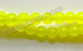 Neon Yellow Jade  -  Smooth Round  16"