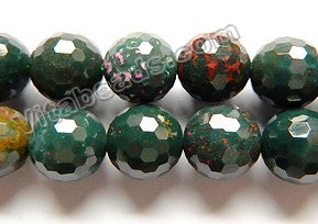 Blood Stone AA  -  Faceted Round  15"