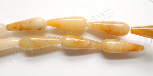 Multi Yellow Jade  -  Smooth Long Drops  16"