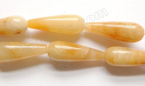 Multi Yellow Jade  -  Smooth Long Drops  16"