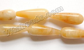 Multi Yellow Jade  -  Smooth Long Drops  16"