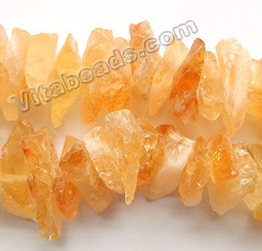 Citrine Natural AAA  -  Graduated Center Drilled Rough Nuggets  16"