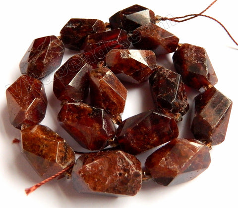 Orange Garnet A  -  Machine Cut Tumbles  16"