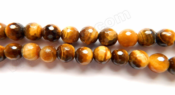 Tiger Eye  -  128 cut Faceted Round  16"