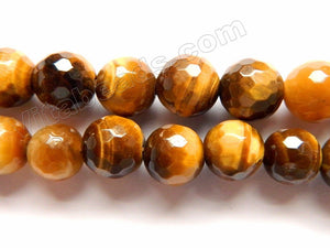 Tiger Eye  -  128 cut Faceted Round  16"