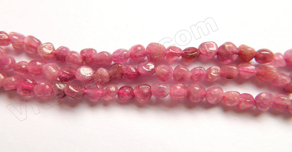 Pink Tourmaline AA  -  Small Smooth Tumble Nuggets  16"