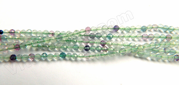 Fluorite Natural AA  -  Small Faceted Round  16"