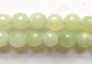 New Jade  -  128 Cut Faceted Round   16"