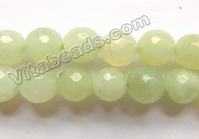 New Jade  -  128 Cut Faceted Round   16"