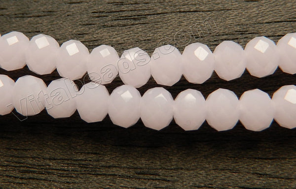 Pink Chalcedony Qtz  -  Faceted Rondel   16"