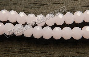 Pink Chalcedony Qtz  -  Faceted Rondel   16"