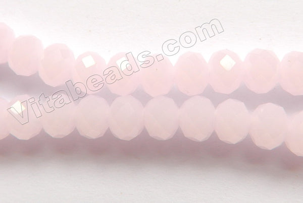 Pink Chalcedony Qtz  -  Faceted Rondel   16"