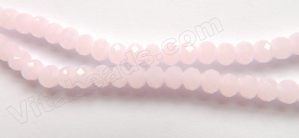 Pink Chalcedony Qtz  -  Faceted Rondel   16"