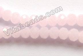 Pink Chalcedony Qtz  -  Faceted Rondel   16"