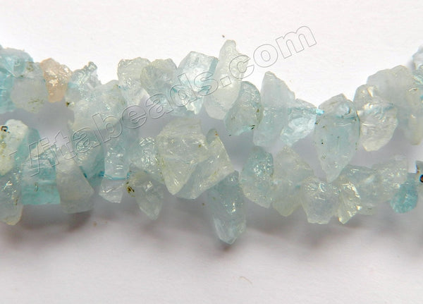 Rough Aquamarine Natural   -  Rough Nugget Chips  16"