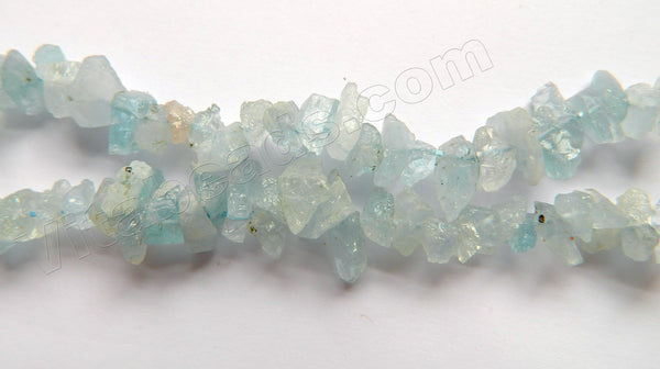 Rough Aquamarine Natural   -  Rough Nugget Chips  16"