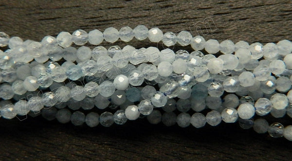 Aquamarine Natural A  -  Small Faceted Round  15"