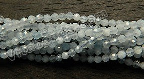 Aquamarine Natural A  -  Small Faceted Round  15"