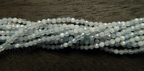 Aquamarine Natural A  -  Small Faceted Round  15"