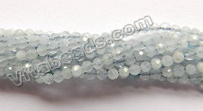 Aquamarine Natural A  -  Small Faceted Round  15"