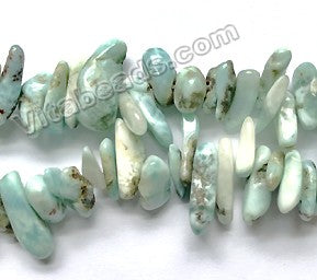 Blue Larimar Opal (Natural)  -  Long Chips 16"