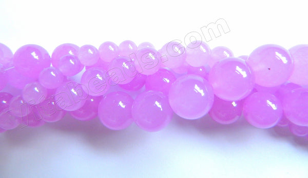 Rose Purple Fuchsia Malay Jade  -  Round Beads  16"