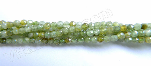 Green Garnet  -  Small Faceted Round  16"