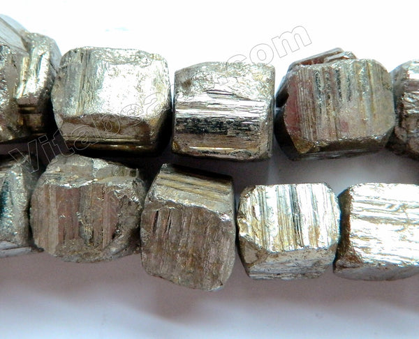 Pyrite AA Rough  -  Irregular Cube Nuggets  16"