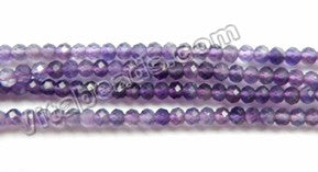 Amethyst Dark Natural AA  -  Small Faceted Rondel, Faceted Button  15"