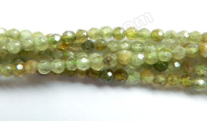 Green Garnet  -  Small Faceted Round  15"