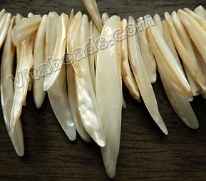 MOP Shell  -  Cream White  -  Graduated Long Sticks 8"