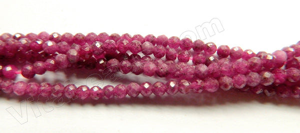 Dark Ruby Stone Natural AA  -  Small Faceted Round  15