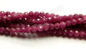 Dark Ruby Stone Natural AA  -  Small Faceted Round  15