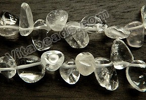 Rock Crystal  -  Irregular Smooth Drop Nuggets 16"