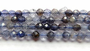 Iolite Natural Mixed  -  Small Faceted Round  15"