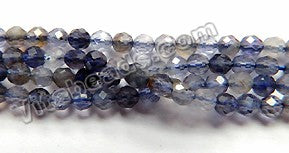 Iolite Natural Mixed  -  Small Faceted Round  15"