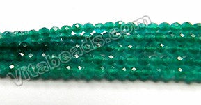 Emerald Jade AAA  -  Small Faceted Round  15"