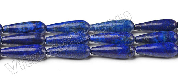 Lapis Lazuli A  -  Smooth Long Drops Horizontally Drilled 16"