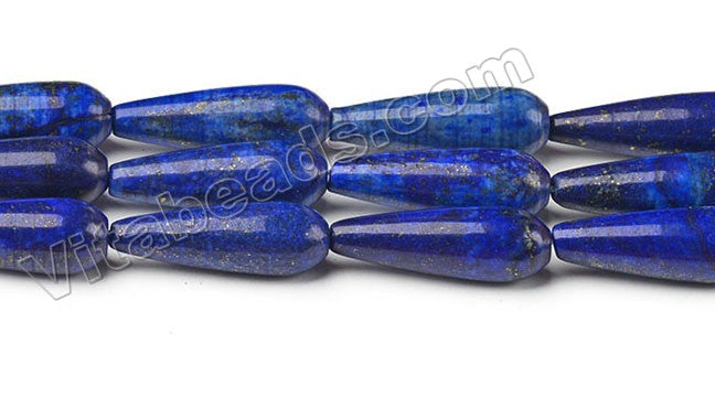 Lapis Lazuli A  -  Smooth Long Drops Horizontally Drilled 16"