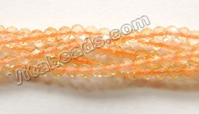 Light Citrine Natural A  -  Small Faceted Round  15"