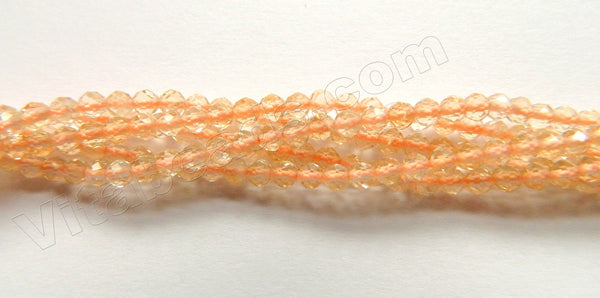 Light Citrine Natural A  -  Small Faceted Round  15"