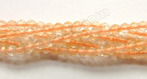 Light Citrine Natural A  -  Small Faceted Round  15"