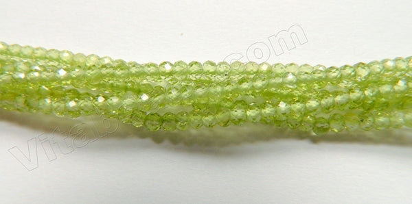 Peridot Natural AAA  -  Small Faceted Rondel  16"